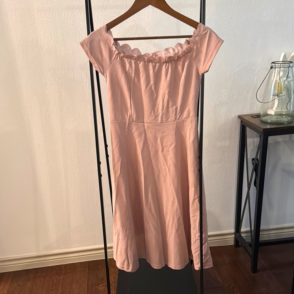 Light pink scalloped dress